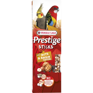 Sticks Big Parakeets with Nuts & Raisin topping - Стик за средни Папагали с ядки и стафиди - 2бр х 70гр